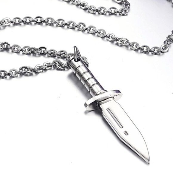 Stainless Steel Dagger Pendant Chain - Picture 1 of 7